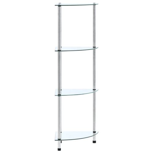 VIDAXL - Bibliothèque - 4 Niveaux - Verre Trempé - 30x30x100 cm - Image 3