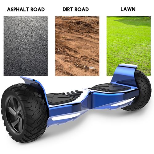 RCB Overboard 8.5 Pouces Scooter électrique Tout Terrain Gyropode Hummer construit en Bluetooth APP LED avec Moteur Puissant 2 350W Cadeau pour Enfant et Ados 