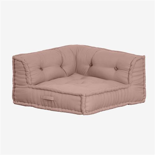 Meilleurs prix pour Canapé d'Angle Modulable en Coton Dhel SKLUM Rose Mauve Pâle 42 cm