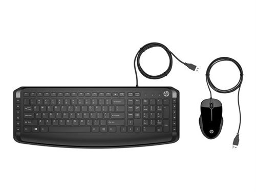 HP Pavilion 200 - Toetsenbord en muis set - USB - Frans - zwart - voor OMEN by HP Laptop 16; Victus 15L by HP; Victus by HP Laptop 16; Laptop 15; Pavilion TP01