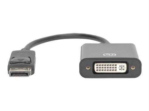DIGITUS - Adaptateur vidéo - DisplayPort (M) verrouillé pour DVI-I (F) vissable - DisplayPort 1.1a - 15 cm - actif support 1080 p 60 Hz - noir