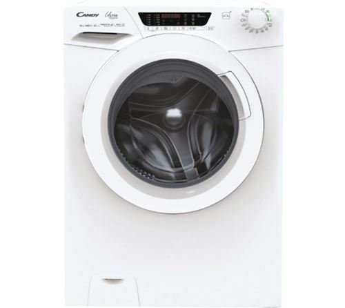 Candy - Lave-Linge Ouverture Frontale 3, Hes14104Twm6/1-S, Blanc, L:60Cm, H:85Cm, P:58Cm, Classe Énergétique : A
