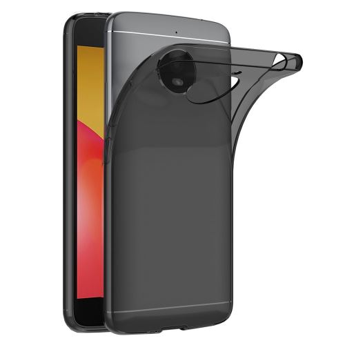 Housse Motorola Moto E4 Plus Etui Housse Coque de protection Ultra Fine Silicone TPU Gel [Jelly - Noir] - ADVANSIA