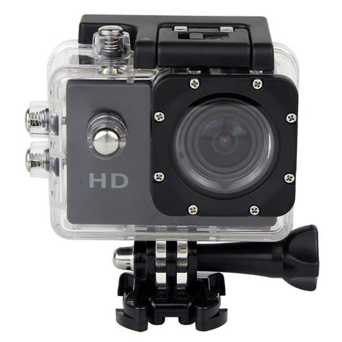 Mini Cam&eacute;ra Sport HD 1080P Etanche 30M Ecran Photos Vid&eacute;o Angle 140&deg; Noir 4 Go -