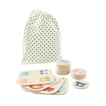 VERTBAUDET - Loto des animaux en bois - Multicolore - TU - 1