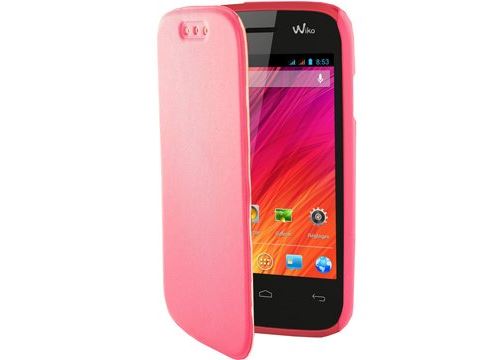 Etui folio à rabat rose Wiko Ozzy avec rabat latéral SCP41136R