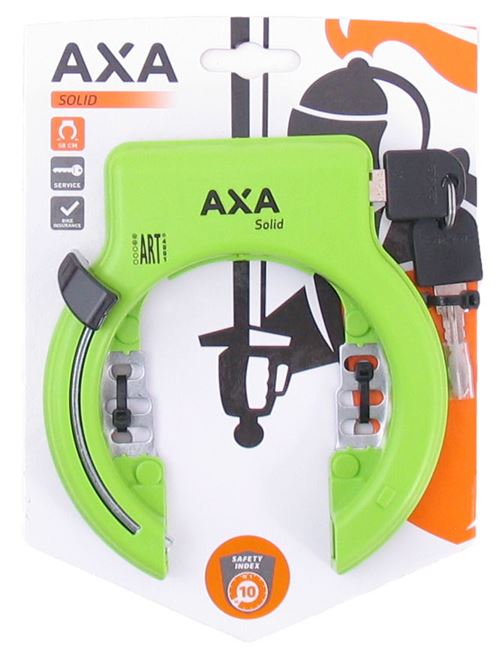 Serrure à anneau Axa Solid - vert (sur carte)