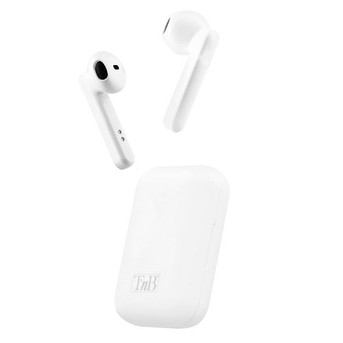 T'nB SHINY - Werkelijk draadloze koptelefoon met micro - inwendig - Bluetooth - wit