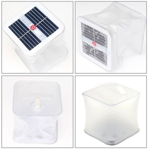 Lanterne de Camping Solaire Gonflable Waterproof à Eclairage LED