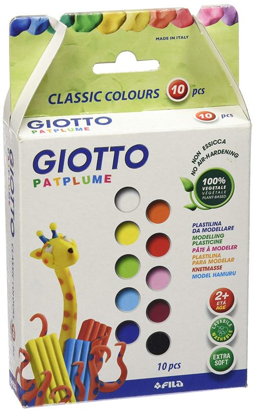 Giotto Patplume Boîte de 10 bâtons de pâte à modeler