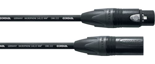 Cordial CPM3FM - Câble microphone standard XLR mâle - XLR femelle 3 m série Peak