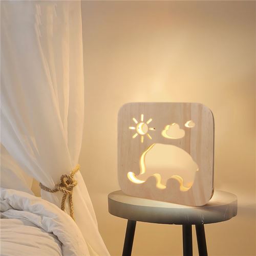 Creative Craft Décoration Lampe en bois Led Lumière Veilleuse Lampe de table wedazano437