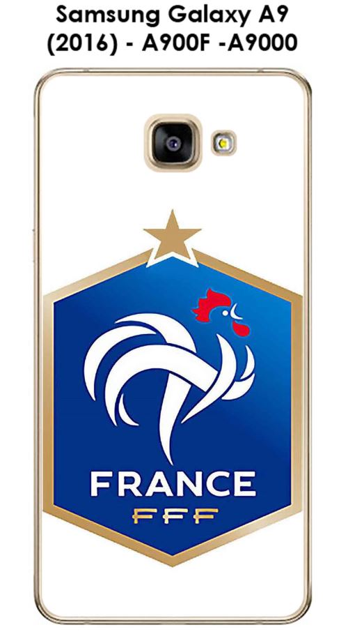 Coque Samsung Galaxy A9 (2016) - A900F -A9000 design Foot France fond blanc