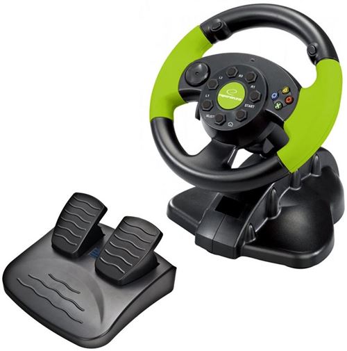 Esperanza - High Octane XBOX Edition - ensemble volant et pédales - filaire - pour Sony PlayStation 2, Sony PlayStation, PC, Microsoft Xbox 360, Sony