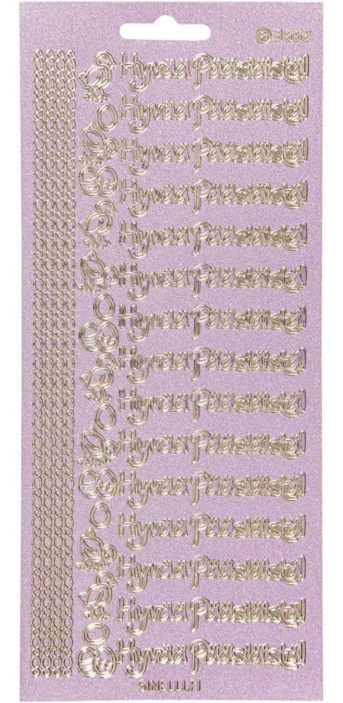 Creotime stickers or violet Hyvaa Pääsiäistä motif