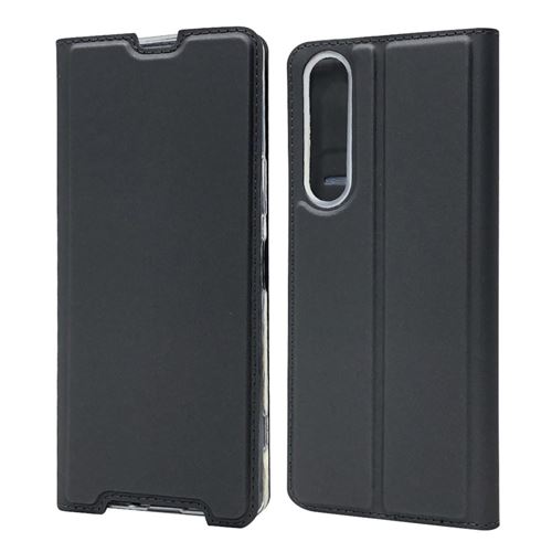 Etui en PU adsorption magnétique avec porte-carte noir pour votre Sony Xperia 1 II