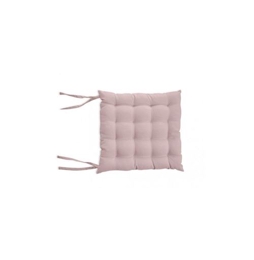 Galette de chaise capitonné Alix - L 40 x l 40 x H 5 cm - Rose