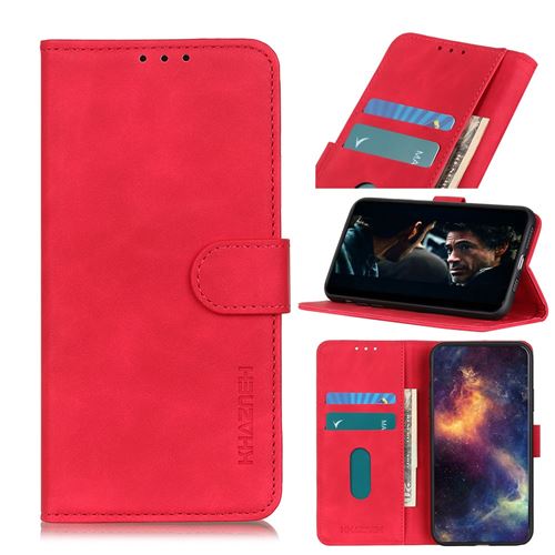 Etui en PU rétro rouge pour votre Xiaomi Redmi 10X 5G/10X Pro 5G