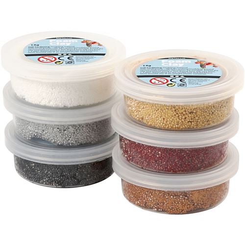 Foam Clay Set d'argile Métallique 6 x 14 grammes 7 pièces (78810)