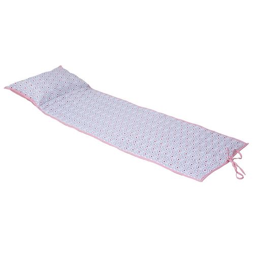Coussin de transat enroulable ethnique rose poudré