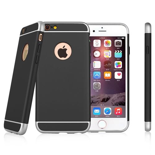 Coque Noir pour Apple iPhone 7 Housse Etui Armor Shockproof Case Protection Extreme Renforcée Armure Anti Choc Luxury Resistant Phonillico®