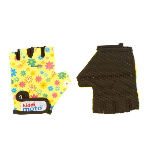 Kiddimoto - 2040219 - Accessoires pour V&eacute;hicule - Gants Fleurs en Blanc Taille S