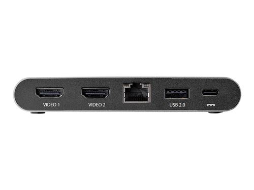 startech usb c multiport adapter - dual monitor - 2x4k hdmi - windows-pd noir