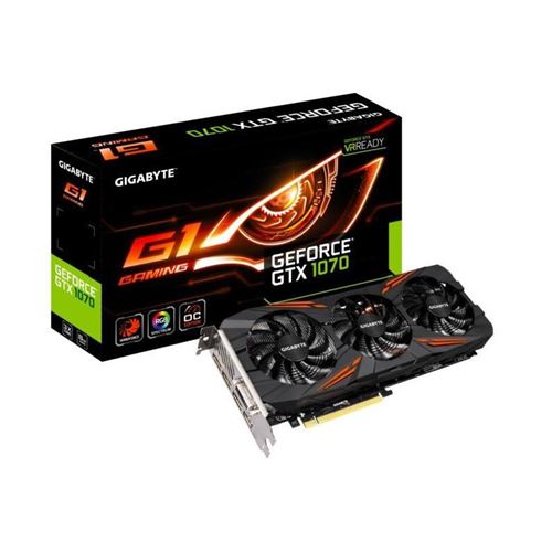GIGABYTE Carte graphique GeForce GTX 1070 G1 Gaming 8Go GDDR5