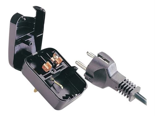 Lindy Earthed Schuko Plug Converter - Stroomconnectoradapter - CEE 7/17 (V) naar BS 1363 (M)