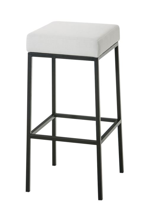 Tabouret de bar Montréal E85 Tissu , Blanc /Noir