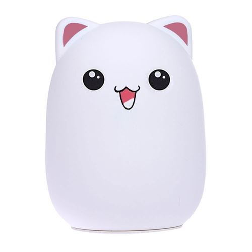 Yonis Rose Veilleuse Rechargeable Chat Lampe Créative Silicone Prise Micro Usb 3W