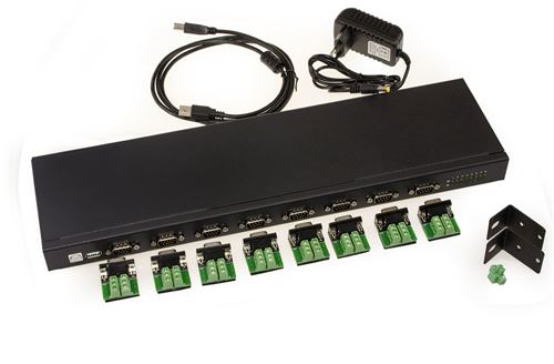 Convertisseur RS422 RS485 vers USB - 8 PORTS INDEPENDANTS INDUSTRIEL - RACKABLE