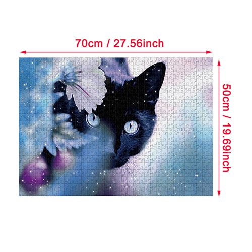 11€21 sur Puzzle 1000 Pièces Chat Noir Pour Adultes Et Enfants (Épaisseur  0.75Mm) Multicolore W120 - Puzzle - Achat & prix