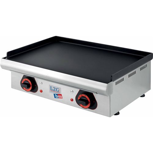 Plancha lectrique lisse - 4000 W - Surface acier : 590 x 390 mm - inox