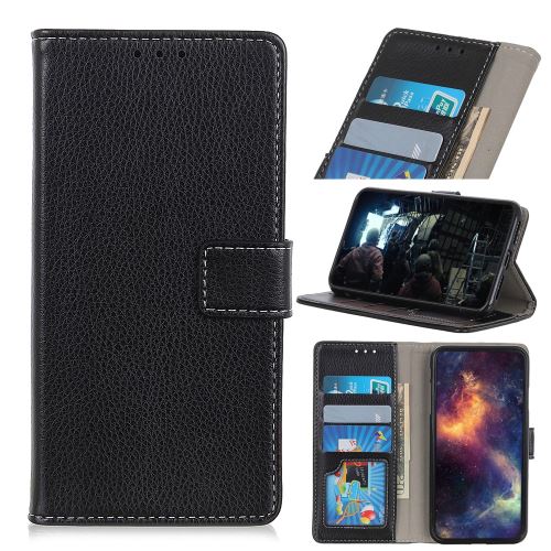 Etui en PU avec support noir pour votre Samsung Galaxy M30