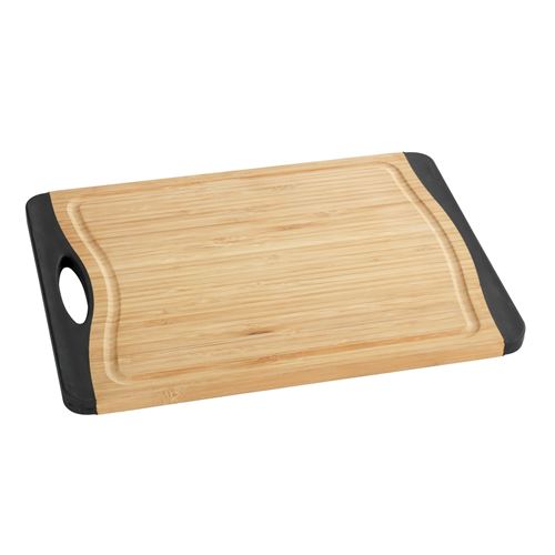 Planche à découper antidérapante Bambou - L. 39 x l. 28 cm - Noir
