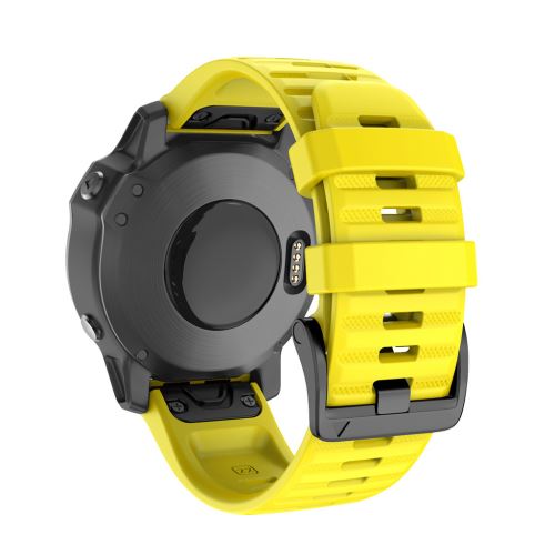 Générique Bracelet de montre compatible avec garmin fenix 6/6 pro fenix 5/5 pro 22mm, gel de silice - jaune