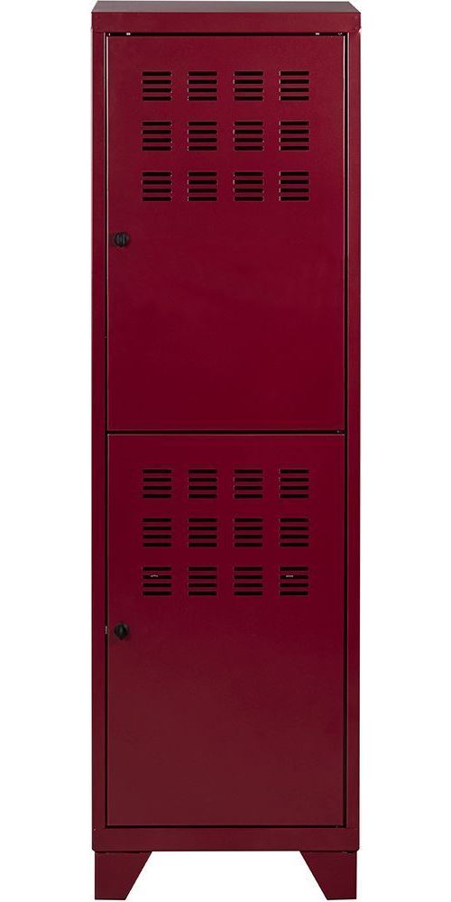 Pierre Henry - Vestiaire 2 portes avec serrures à loquet Rouge rubis nacré