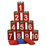 Chamboule tout 10 gobelets, 3 balles - Jeu de casse boites