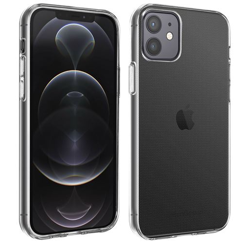 Avizar Coque pour iPhone 12 / 12 Pro Silicone Gel Flexible Ultra-fine et Légère Transparent