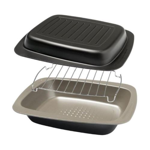 GUARDINI Rôtissoire 3 pieces gris et noir