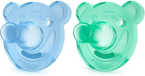 Philips Avent - SCF194/01 - Lot de 2 sucettes Soothie (0-3m), Multicolore (Blue/Green)