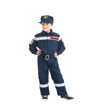 AYBUY Costume De Pompier Pour Enfants, Costume Et Accessoires De Pompier Pour Enfants, Costumes D'Halloween, Déguisement De Pompier Pour Garçons Et Filles, Déguisement D'Halloween Et De Cosplay, 120
