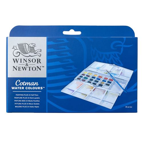 Aquarelle Fine Cotman - Coffret Painting Plus - 24 Demi-godets