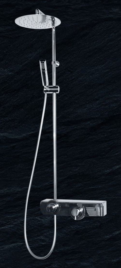 Colonne de Douche Mitigeur Thermostatique JOLLY DROP Satinee