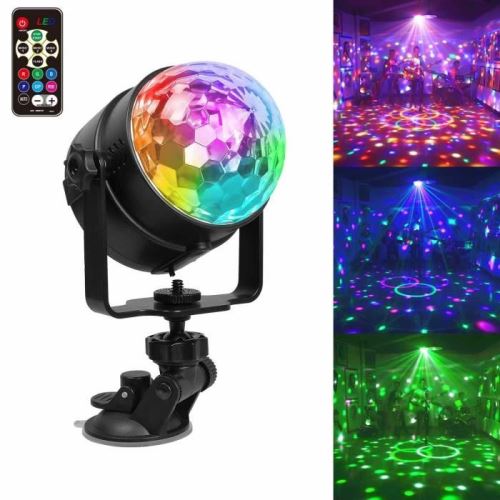 Mini Boule Disco, Lumière de fête Jeux de Lumière, 7 RGB à