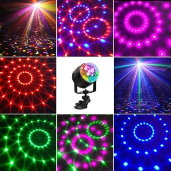 Disco Ball Led Disco Lampe Disco avec 15 formes d'éclairage