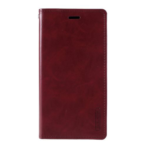 Etui en PU lune bleue avec support rouge vin pour votre Apple iPhone 11 Pro Max 6.5 pouces