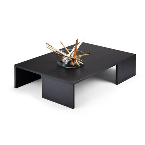 Mobilifiver Table basse, Rachele, Frêne noir, 90 x 60 x 21 cm, Mélaminé, Made in Italy