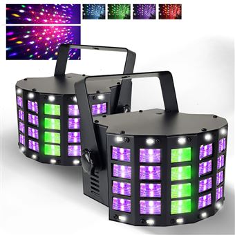 49 Sur Pack 2 Jeux De Lumieres Sono Dj Animation Club Soiree Pro Derby Stroboscope 3 Led Rgb 14 Led Blanches Jeux De Lumiere Top Prix Fnac